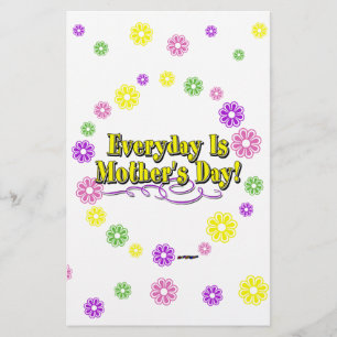 Elke dag is Moederdag! Bloemen Briefpapier