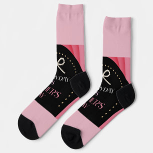 Elke dag is Moederdag Elegance Roze Strik Sokken