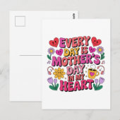 Elke Dag Is Moederdag In Mijn Hart Briefkaart (Voorkant / Achterkant)