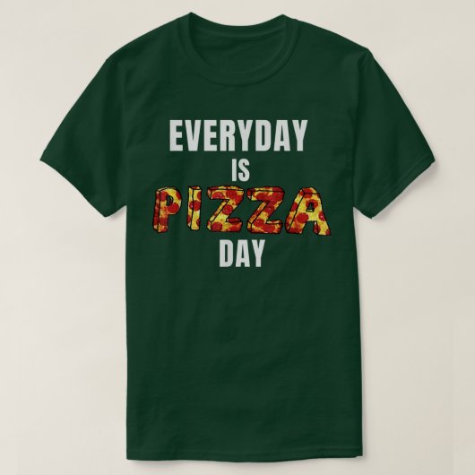 Elke dag is Pizza Dag Funny Pizza Mannen Womens Ki T-shirt (Design voorkant)