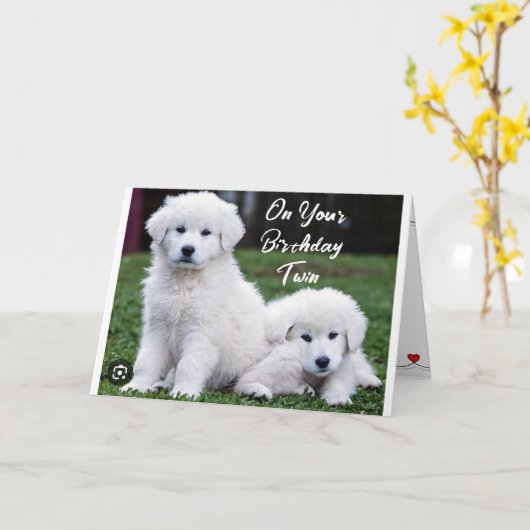 ELKE DAG IS "SPECIAAL MET JOU" TWIN'S VERJAARDAG KAART (Gele Bloem)