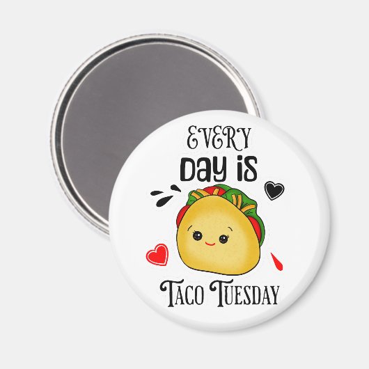 Elke dag is Taco dinsdag Magneet (Voorkant / Achterkant)