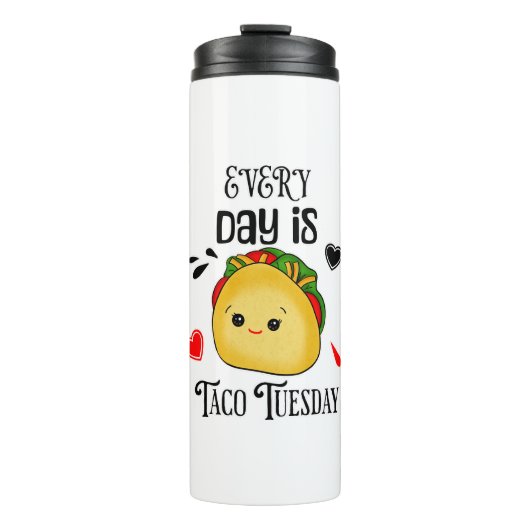 Elke Dag is Taco Dinsdag Thermosbeker (Voorkant)