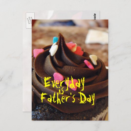 Elke dag is Vaderdag Briefkaart (Voorkant / Achterkant)