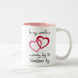 Elke dag is VDay-Mok Tweekleurige Koffiemok