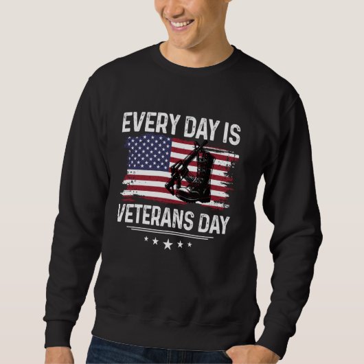 Elke dag is Veteran Day Shirt Veterans Military B (Voorkant)