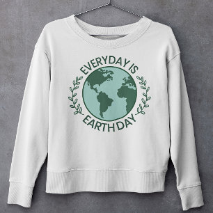 Elke Dag Is Wereldmilieudag - Vintage Groene Aarde Trui
