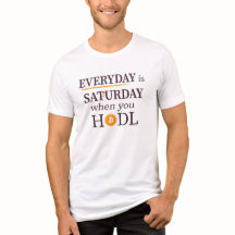 Elke dag is zaterdag - Bitcoin T-shirt