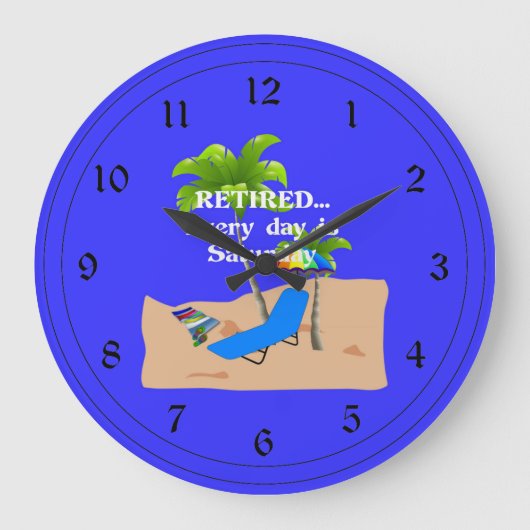 Elke dag is zaterdag. grote klok (Voorkant)