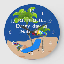 Elke dag is zaterdag. grote klok