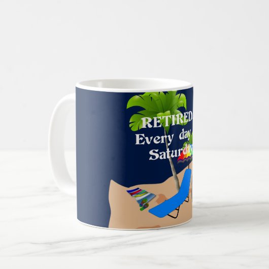 Elke dag is zaterdag. koffiemok (Voorkant links)