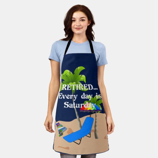 Elke dag is zaterdag. schort (Gedragen)