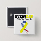 Elke dag juf ik mijn geliefde Militaire Vierkante Button 5,1 Cm (Voorkant /achterkant)