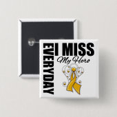 Elke dag juf ik mijn Hero Appendix Cancer Vierkante Button 5,1 Cm (Voorkant /achterkant)