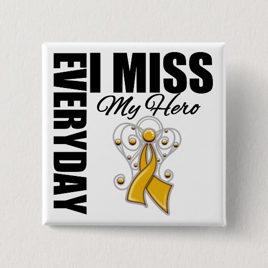 Elke dag juf ik mijn Hero Appendix Cancer Vierkante Button 5,1 Cm (Voorkant)