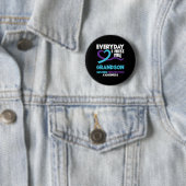 Elke dag juf ik mijn kleinzoon Suicide Prevention Ronde Button 5,7 Cm (In situ)