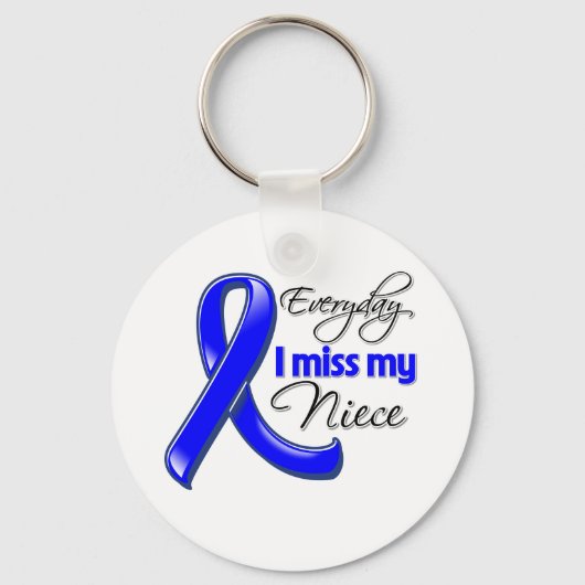 Elke dag juf ik mijn nicht Colon Cancer Sleutelhanger (Voorkant)