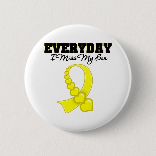 Elke dag juf ik mijn zoon Militaire Ronde Button 5,7 Cm (Voorkant)