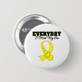 Elke dag juf ik mijn zoon Militaire Ronde Button 5,7 Cm (Voorkant /achterkant)