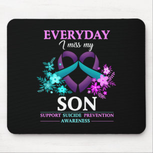 Elke dag juf ik mijn zoon Suicide Prevention Aware Muismat