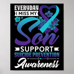 Elke dag juf ik mijn zoon Suicide Prevention Aware Poster