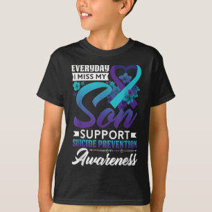 Elke dag juf ik mijn zoon Suicide Prevention Aware T-shirt