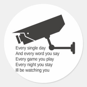 Elke dag kijk ik naar je ronde sticker