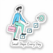 Elke dag kleine stapjes – Progress Sticker (Voorkant)