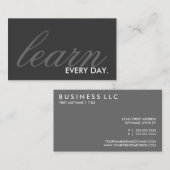 elke dag leren. (aanpasbare kleur) visitekaartje (Voorkant / Achterkant)