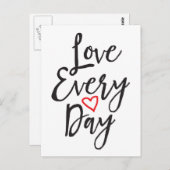 Elke dag liefde briefkaart (Voorkant / Achterkant)