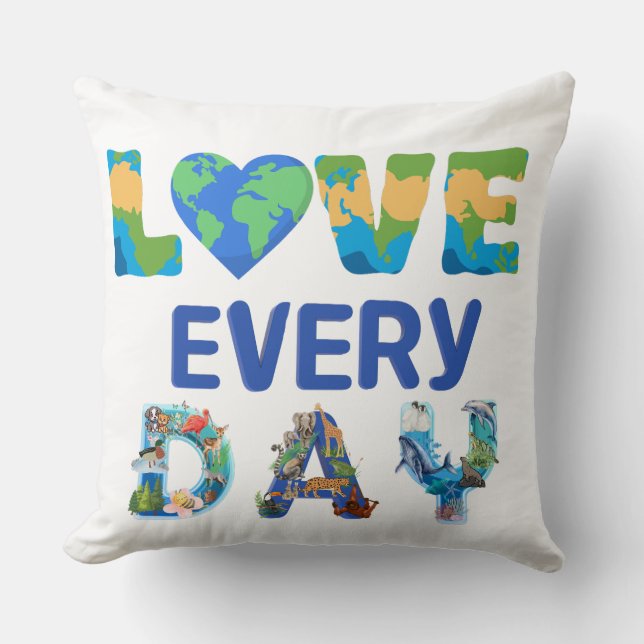 Elke dag liefde op aarde kussen (Voorkant)