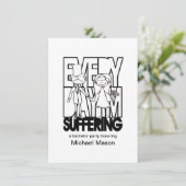 Elke dag lijd ik - Uitnodigingen voor vrijgezellen (Staand voorkant)