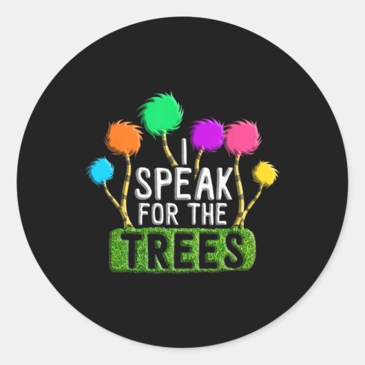 Elke dag maken bomen de aarde groen ronde sticker (Voorkant)