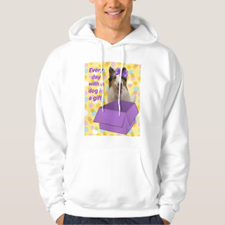 Elke dag met een hond is een geschenk hoodie