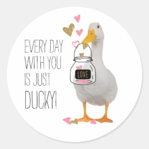 Elke dag met jou is gewoon een dikke Valentijn Ronde Sticker