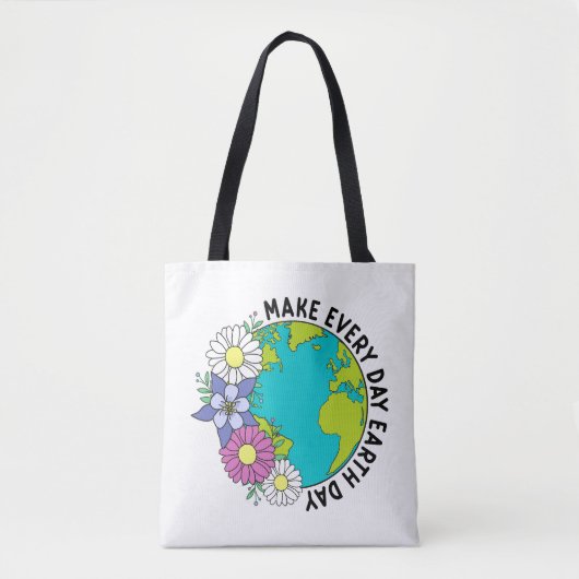 Elke dag milieubewust maken tote bag (Voorkant)