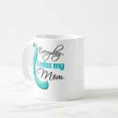 Elke dag mis ik mijn moeder ovariumkanker koffiemok (Voorkant links)