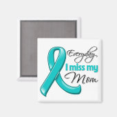 Elke dag mis ik mijn moeder ovariumkanker magneet (Voorkant / Achterkant)