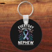 Elke dag mis ik mijn neefje supportspa tantes sleutelhanger (Voorkant)