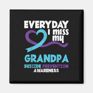 Elke dag mis ik mijn opa Suicide Prevention Award Magneet