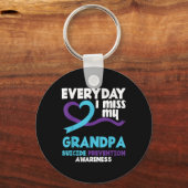 Elke dag mis ik mijn opa Suicide Prevention Award Sleutelhanger (Voorkant)