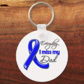 Elke dag mis ik mijn vader Colon Cancer Sleutelhanger (Voorkant)
