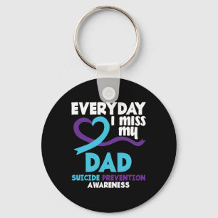 Elke dag mis ik mijn vader Suicide Prevention Awar Sleutelhanger