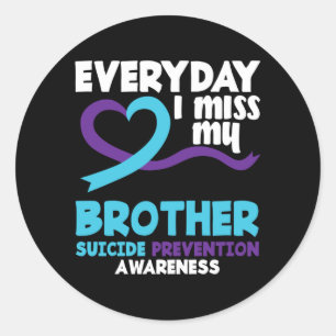Elke Dag Misbroer Preventie Bewustzijn Ronde Sticker