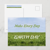 Elke dag op aarde briefkaart (Voorkant / Achterkant)
