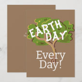 Elke dag op aarde, ga groen, Red onze planeet (Voorkant / Achterkant)