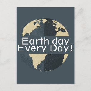 Elke dag op aarde, ga groen, Red onze planeet Briefkaart