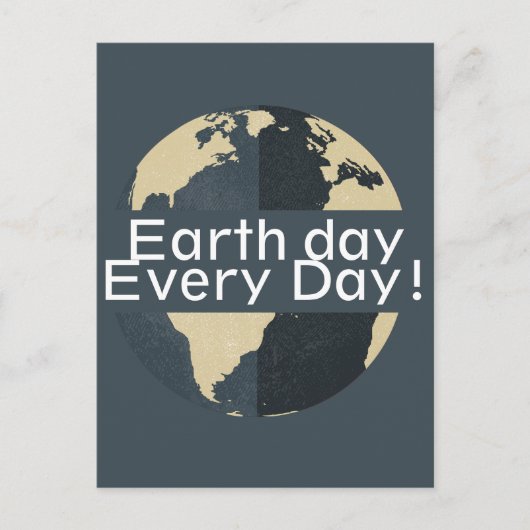 Elke dag op aarde, ga groen, Red onze planeet Briefkaart (Voorkant)