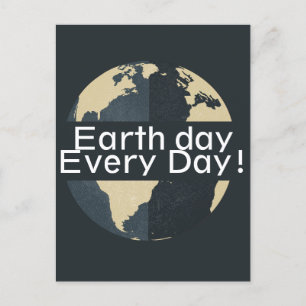 Elke dag op aarde, ga groen, Red onze planeet Briefkaart