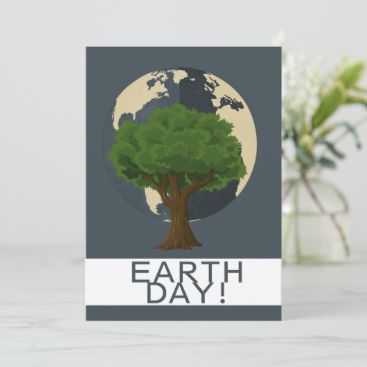 Elke dag op aarde, ga groen, Red onze planeet Feestdagenkaart (Staand voorkant)